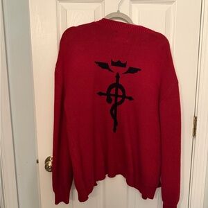 Steady hands full metal alchemist Open Front Cardigan with Graphic